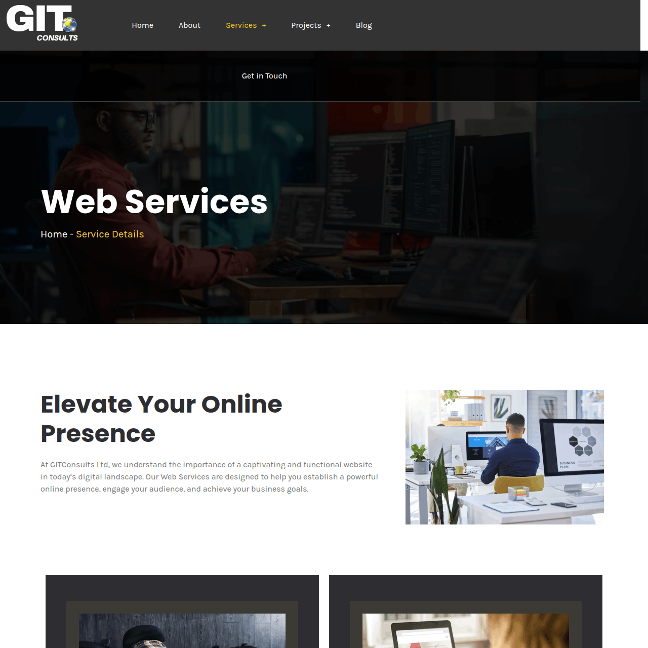 GIT Consults website screenshot